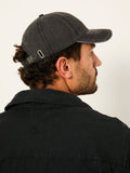 FatFace washed black twill baseball cap (British brand)