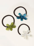 FatFace 3 pack flower hair ties (British brand)
