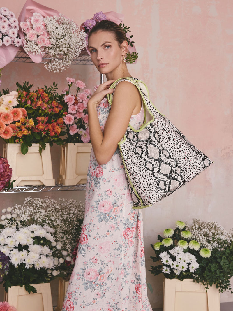Cath Kidston Marylebone snake print shopper bag, imported from the UK