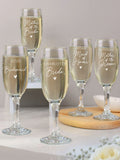 PMC personalised bridesmaid champagne flute glass, imported from the UK