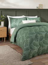 Duvet Day Green Seville Leaf Tufted Soft Touch Duvet Cover Set