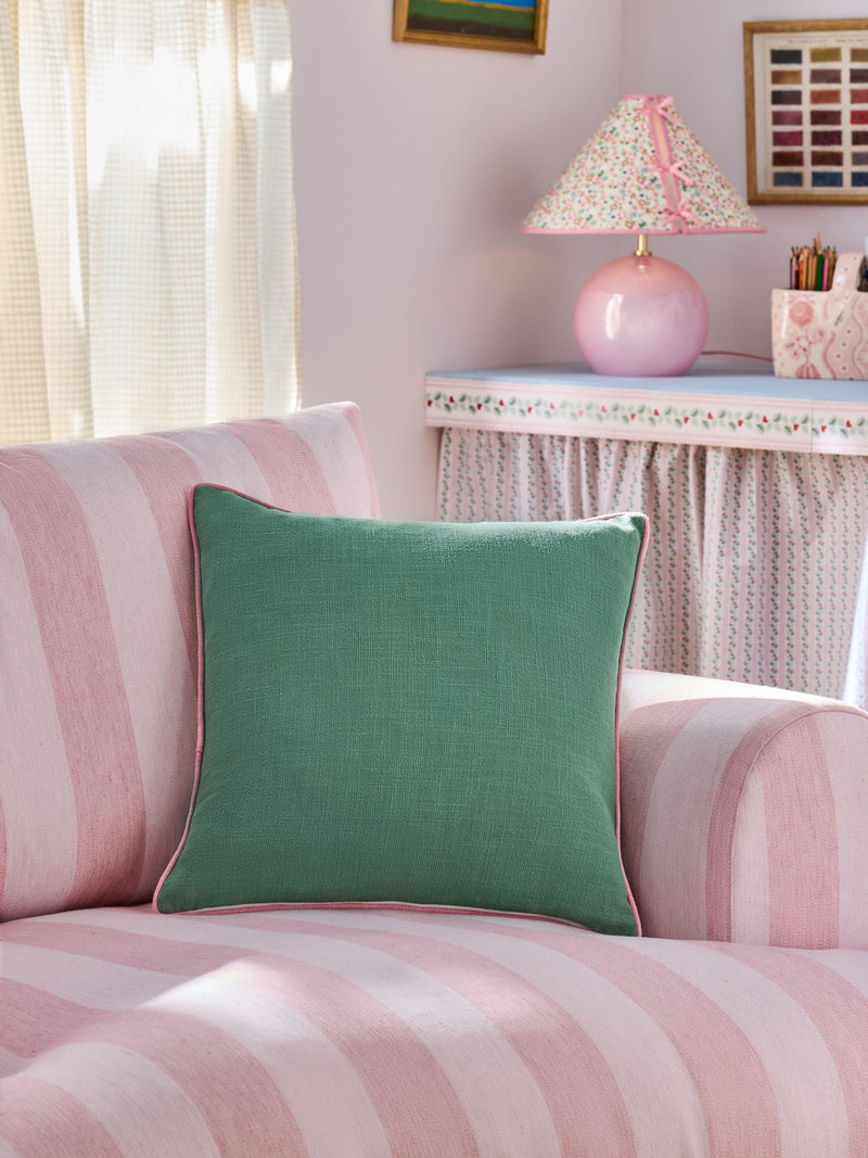 Cath Kidston pink ditsy bows cotton cushion 45cm, imported from the UK