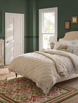 Next Nina Campbell Natural Washed Cotton Velvet Quilted Bedspread- Buy online at McGrocer
