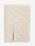 Nina Campbell natural washed cotton velvet quilted bedspread (British brand)