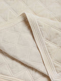 Nina Campbell natural washed cotton velvet quilted bedspread (British brand)
