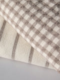 THE SET 2 pack cosy throws gingham stripe, imported from the UK
