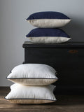 The Set cotton linen cushion covers navy natural 45cm (British brand)