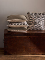 Next Natural and Woodblock Floral Printed Cotton Cushion Covers Set of 4 - 45x45cm- Buy online at McGrocer