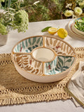 Natural Vacation picnic chip and dip set monkey leaf print - British product