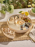 Natural Vacation picnic chip and dip set monkey leaf print - British product