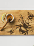 Selbrae House Clear Brown Bee Cheese & Charcuterie Serving Set (British brand)