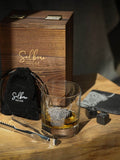 Selbrae House Grey Highland Cow whisky drinks set (British brand)