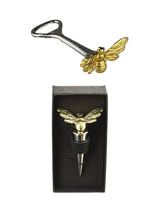 Next Selbrae House Gold Bee Bottle Opener and Stopper Duo Barware Set- Buy online at McGrocer
