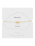 Gold Tone Double Linked Flower Bracelet for Daily Wear, 18 cm x 9 cm