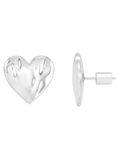 Next Estella Bartlett Silver Oversized Waterproof Molten Heart Stud Earrings- Buy online at McGrocer