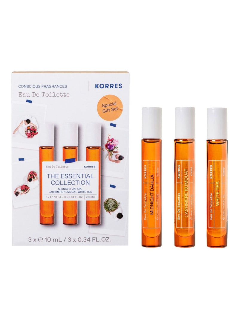 Korres Fragrance Trio Gift Set with three 10ml eau de toilette scents, UK version