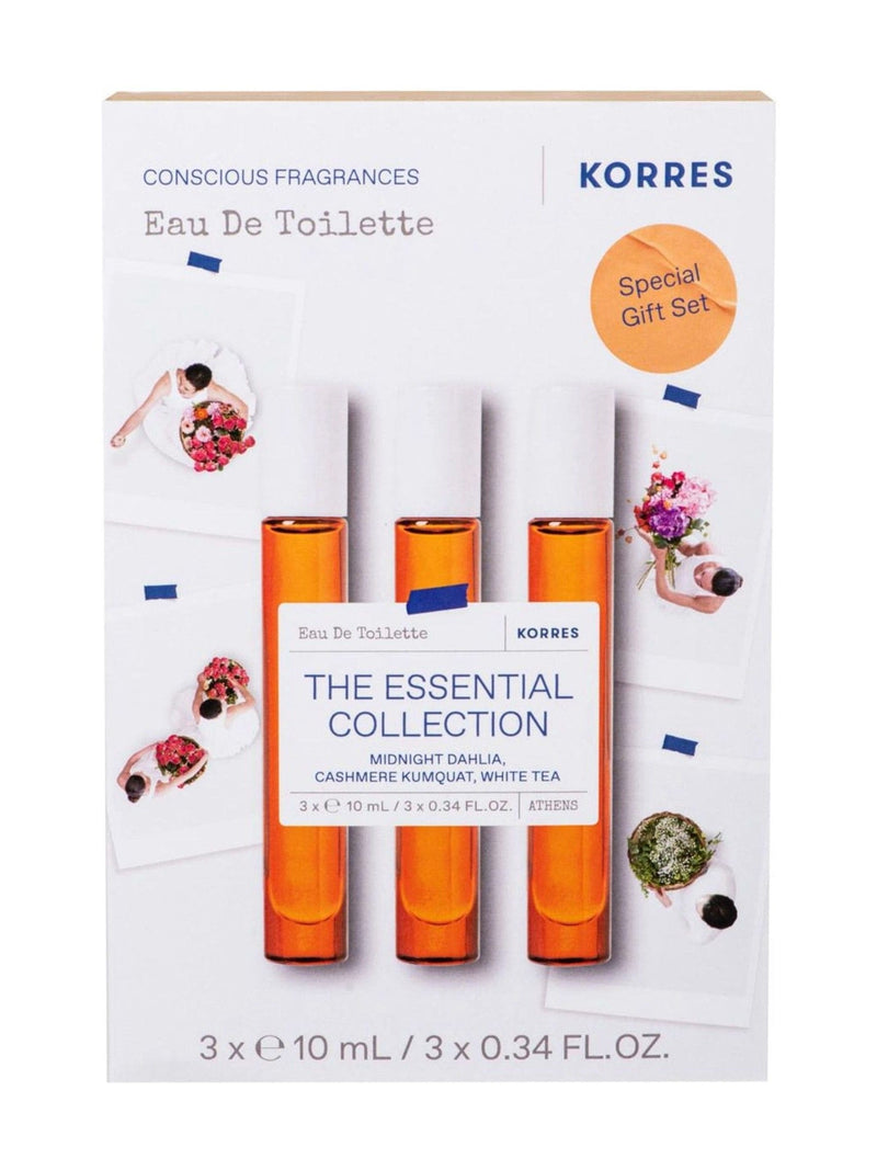 Korres Fragrance Trio Gift Set with three 10ml eau de toilette scents, UK version