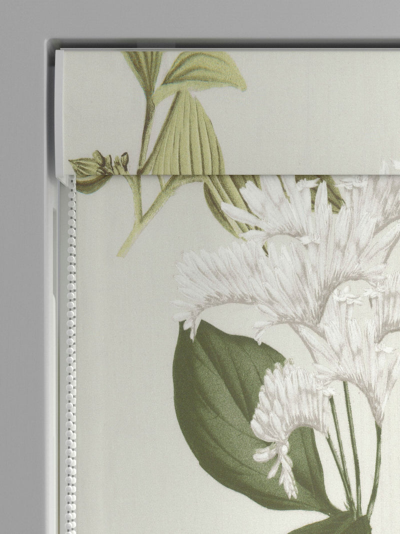 Green floral Roman blinds 910x910mm, imported from the UK