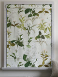 Green floral Roman blinds 910x910mm, imported from the UK