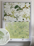 Green floral Roman blinds 910x910mm, imported from the UK
