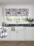 Black and white safari animal roller blind made to measure (British brand)