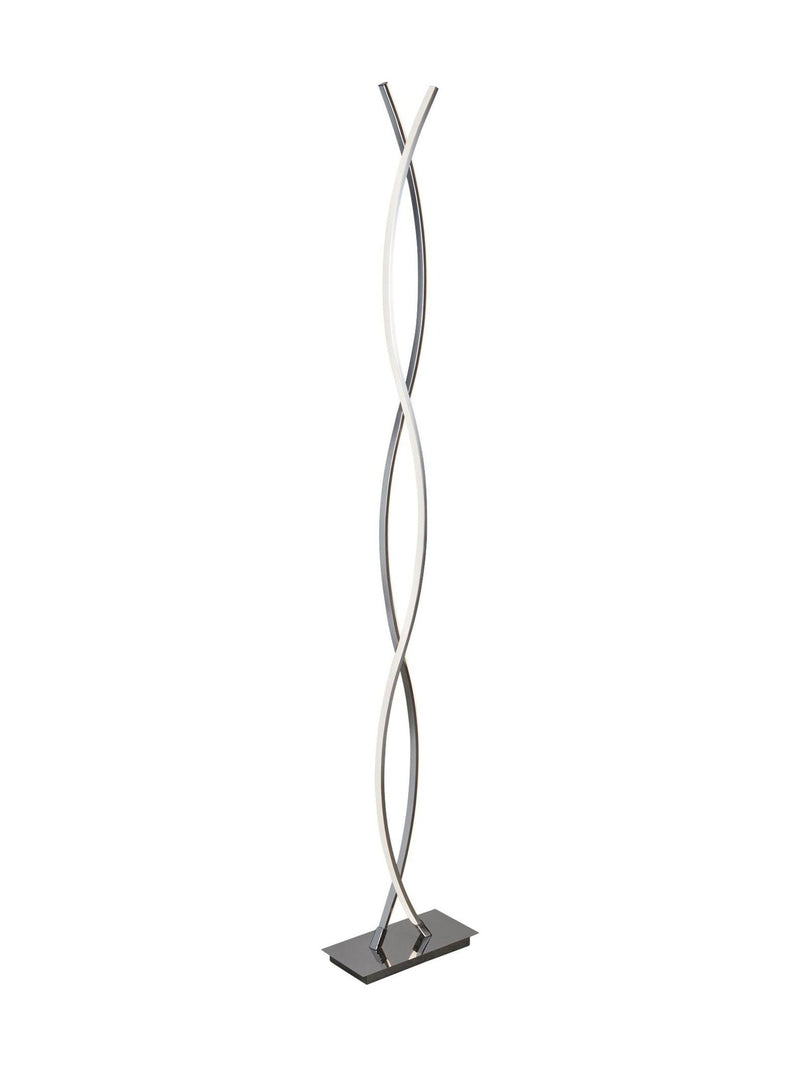Searchlight Wave floor lamp chrome white, imported from the UK