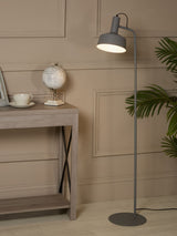Next Searchlight Matt Grey and White Piero Metal Floor Lamp- Buy online at McGrocer
