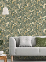 Next Galerie Green Sommarang 2 Floral Print Wallpaper Sample A4- Buy online at McGrocer