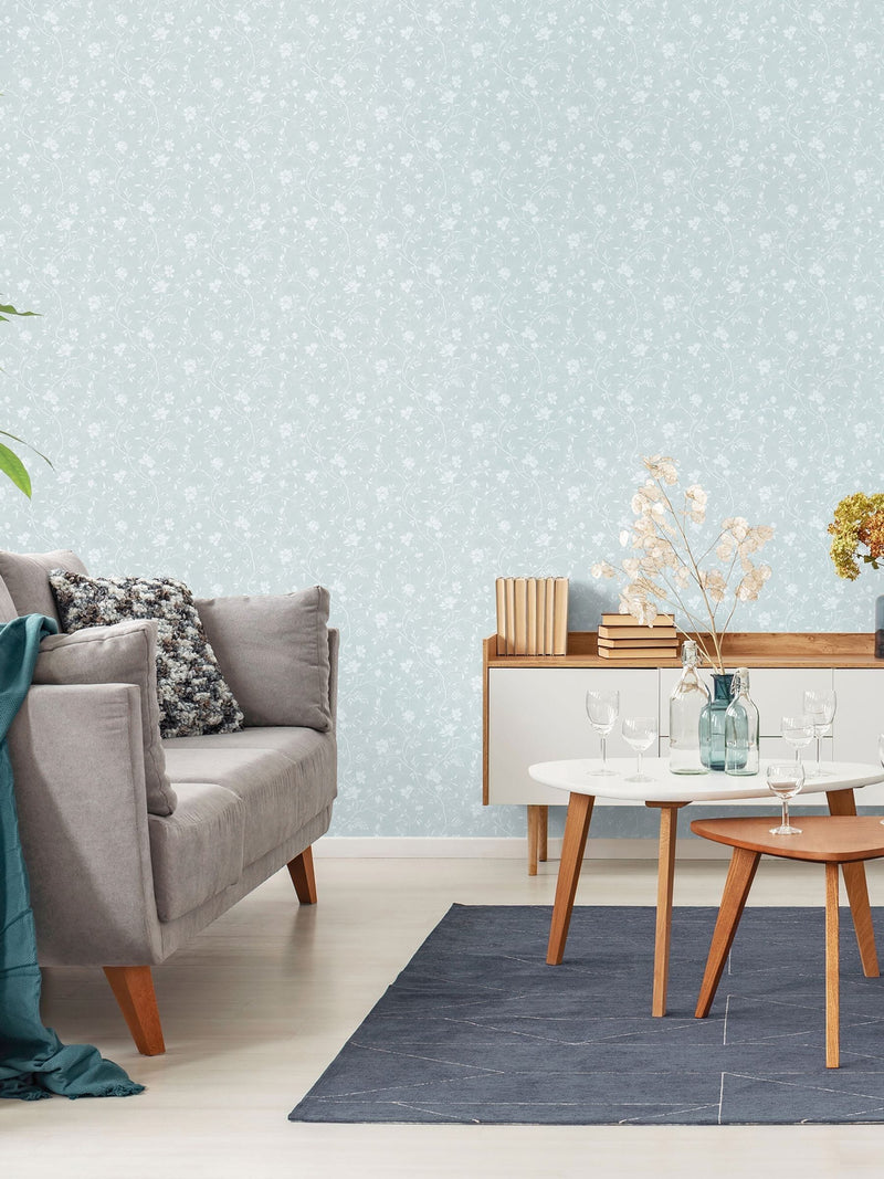 Galerie Green Spring Blossom floral wallpaper A4 sample (British brand)