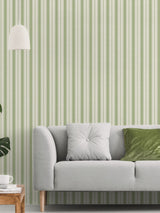 Next Galerie Green French Country Stripe Wallpaper Sample A4- Buy online at McGrocer