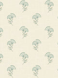 Galerie green French Country floral print wallpaper sample A4, UK version