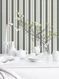 Galerie Black French Country Stripe A4 Wallpaper Sample
