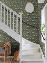 Next Galerie Green Sommarang 2 Floral Print Wallpaper Sample A4- Buy online at McGrocer