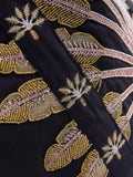 Never Fully Dressed black palm beach bag, imported from the UK