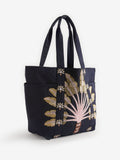Never Fully Dressed black palm beach bag, imported from the UK