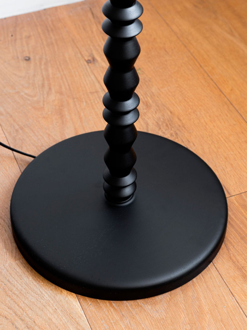 Rockett St George black wooden spindle floor lamp base, UK version