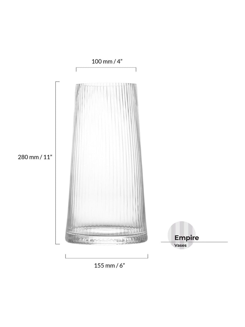 Anton Studio Designs Clear Large Empire Vase