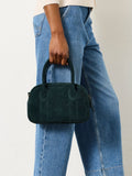 FatFace Teal Blue Suede Bowling Bag accessory, UK version