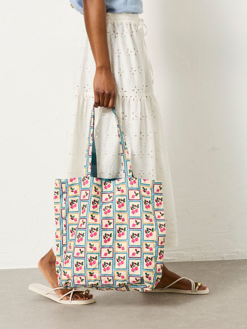 FatFace Multi Beetroot reversible tote bag, 100% cotton (British brand)