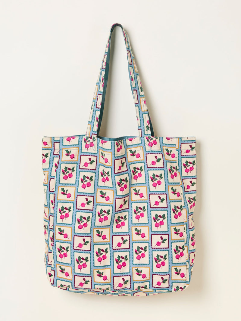 FatFace Multi Beetroot reversible tote bag, 100% cotton (British brand)