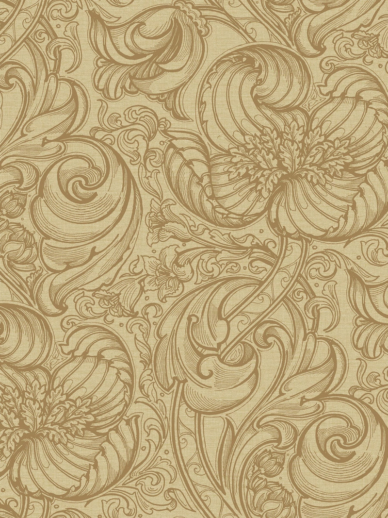 Laurence Llewelyn-Bowen wallpaper yellow floral print 10m, imported from the UK