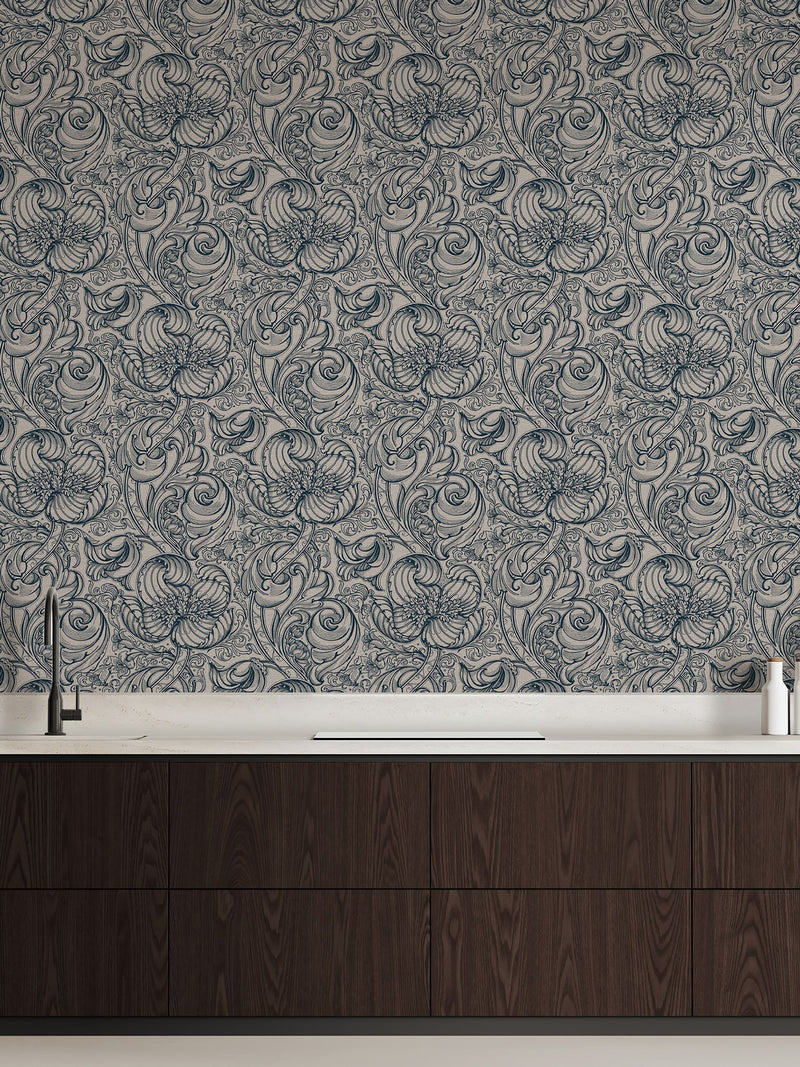 Laurence Llewelyn-Bowen Yellow Down The Dilly Floral Print Wallpaper 10m x 53cm