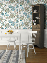 Next Galerie Blue French Country Floral Print Wallpaper 10M- Buy online at McGrocer