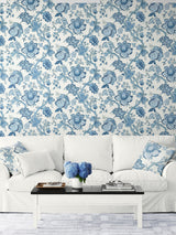 Next Galerie Blue French Country Floral Print 10M Wallpaper- Buy online at McGrocer