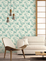 Next Galerie Blue French Country Floral Print 10M Wallpaper- Buy online at McGrocer