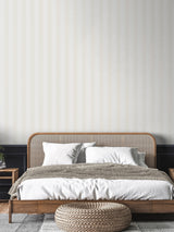 Next Style Sisters White Flock Stripe Wallpaper 10M- Buy online at McGrocer
