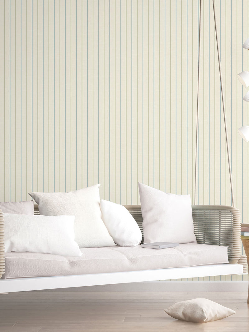 Galerie Blue French Country Stripe wallpaper 10M - British product