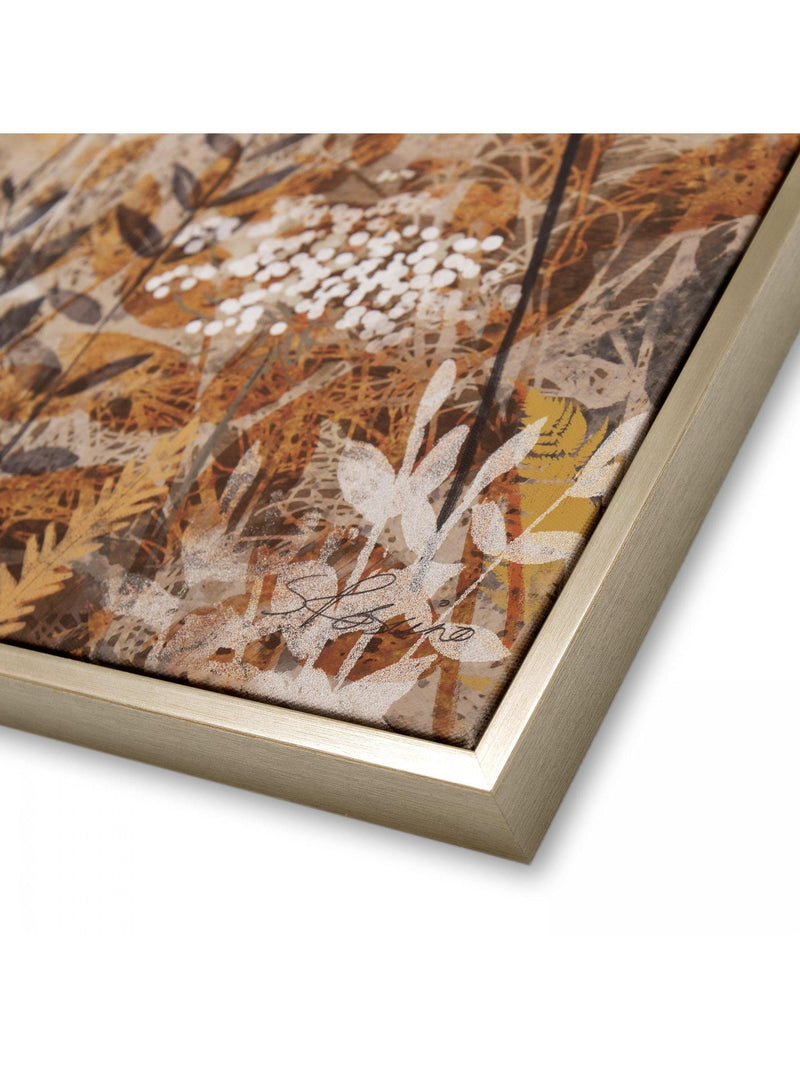 Brown Gold Radiance wall art canvas print 89x123cm - British product