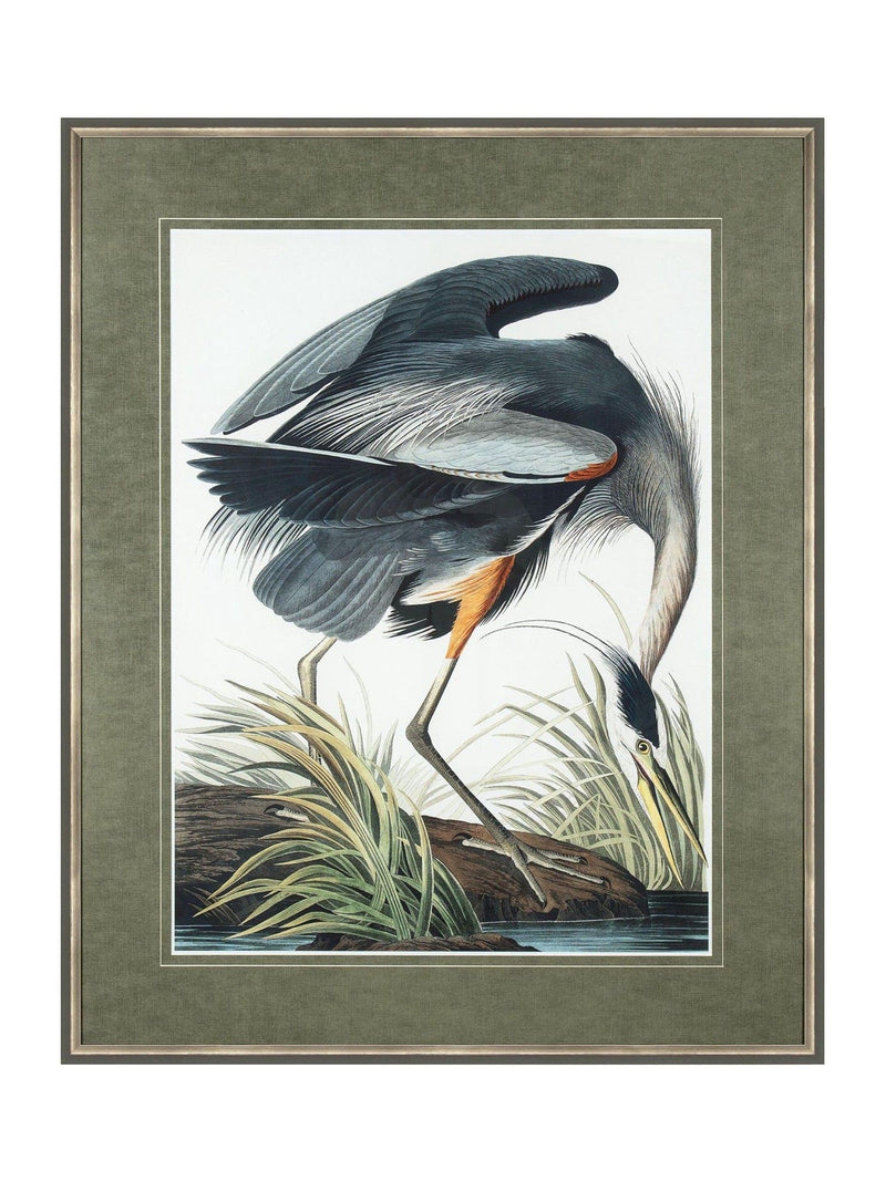 Art Marketing heron wall art print, imported from the UK