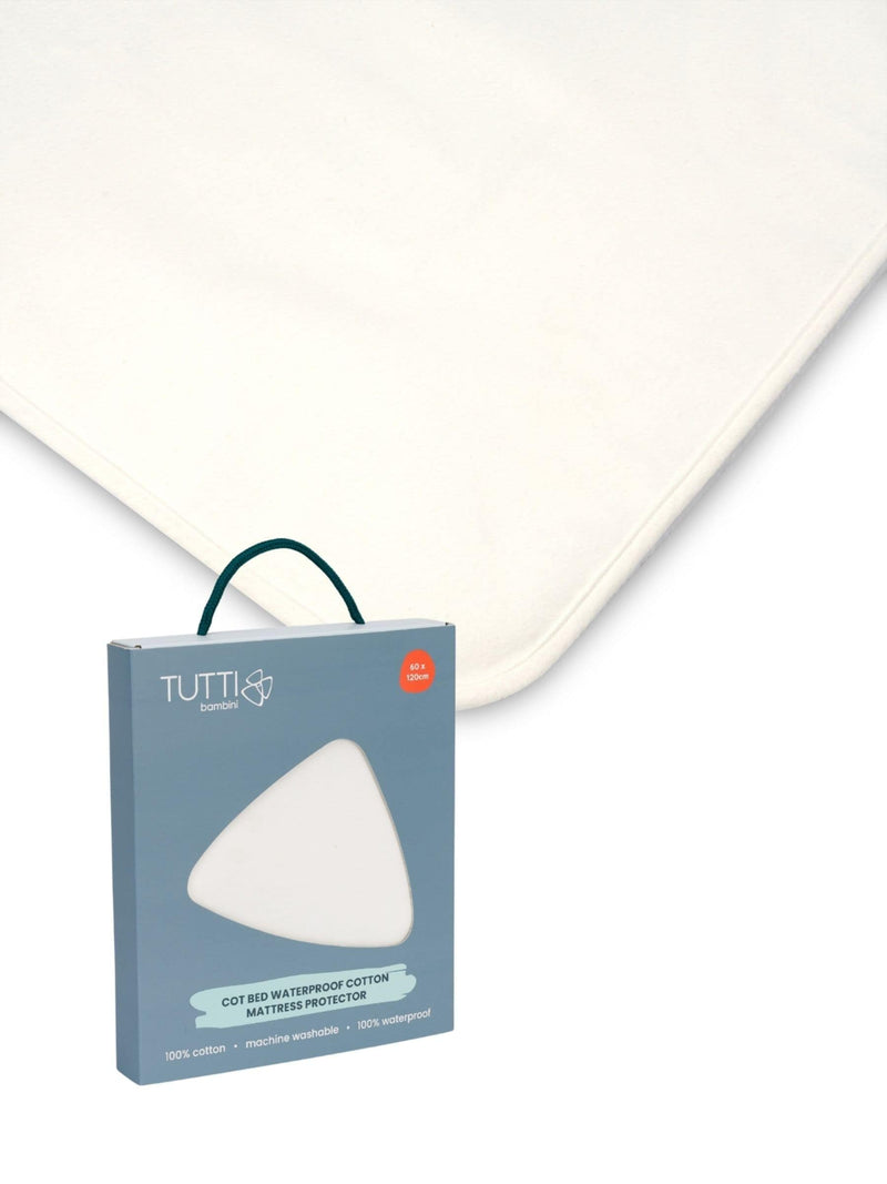 Tutti Bambini White Cot Bed Mattress Protector COT (British brand)